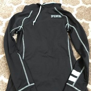 BLACK AND TEAL PINK HOODIE